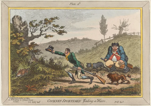 Chasseurs cockneys découvrant un lièvre