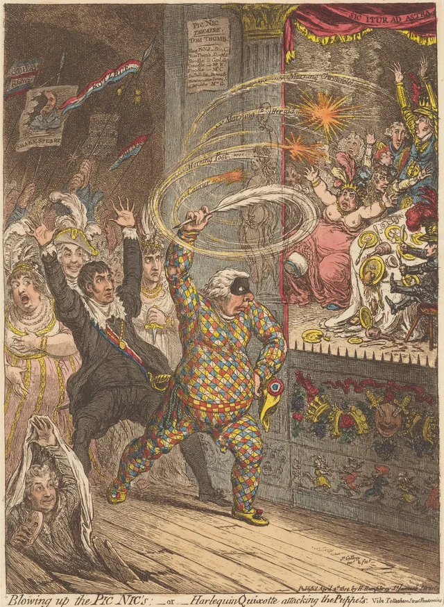 L'explosion des Pic-Nics, ou Arlequin Quichotte attaquant les marionnettes