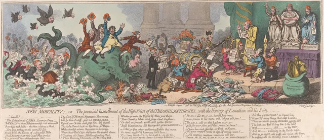 La Nouvelle Morale, ou l'installation promise du grand prêtre des théophilanthropes, avec l'hommage du Léviathan et de sa suite