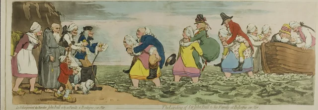 Le débarquement de sir John Bull et de sa famille à Boulogne-sur-Mer