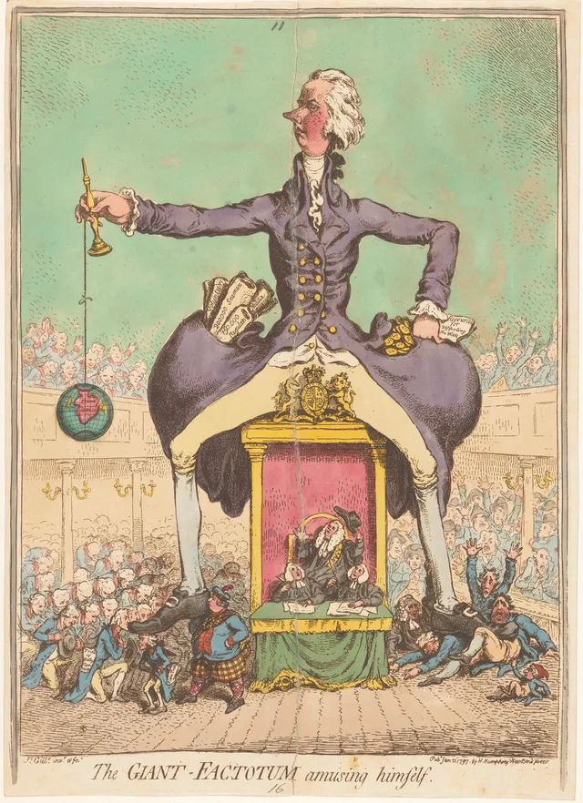 Le géant factotum s'amusant