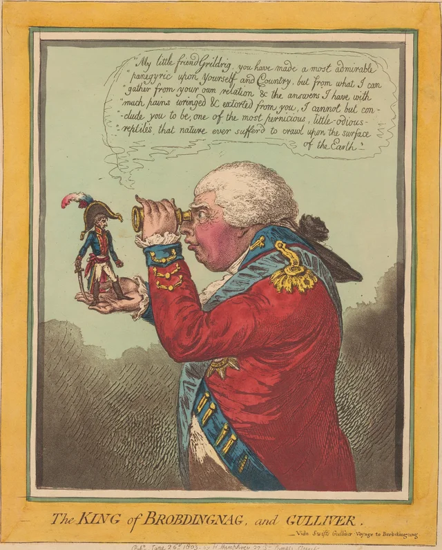 Le roi de Brobdingnag et Gulliver