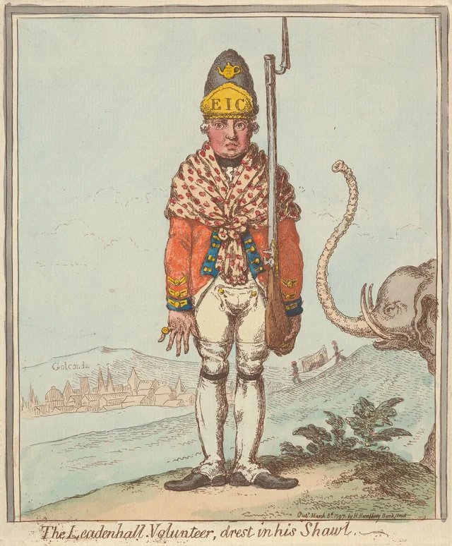 Le volontaire de Leadenhall, vêtu de son châle