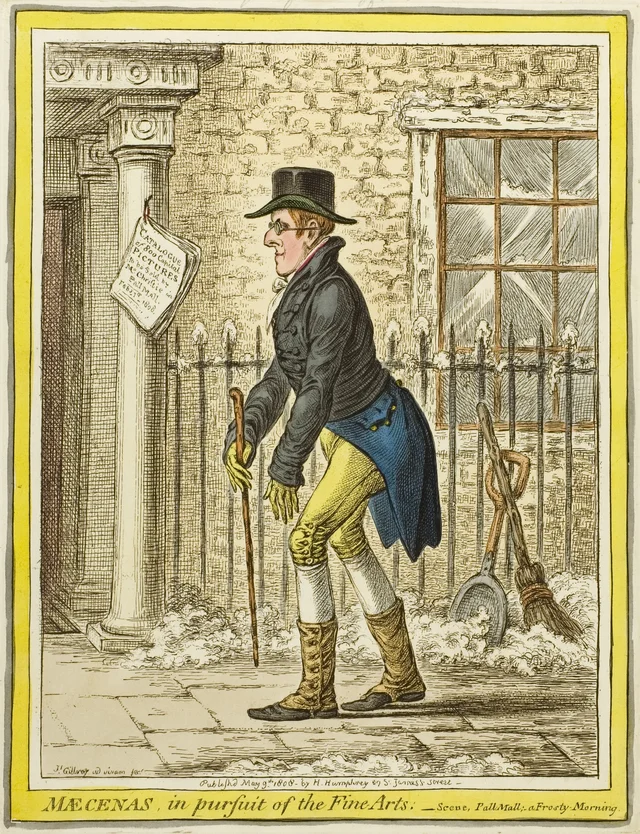 Maecenas, In Pursuit of the Fine Arts, James Gillray