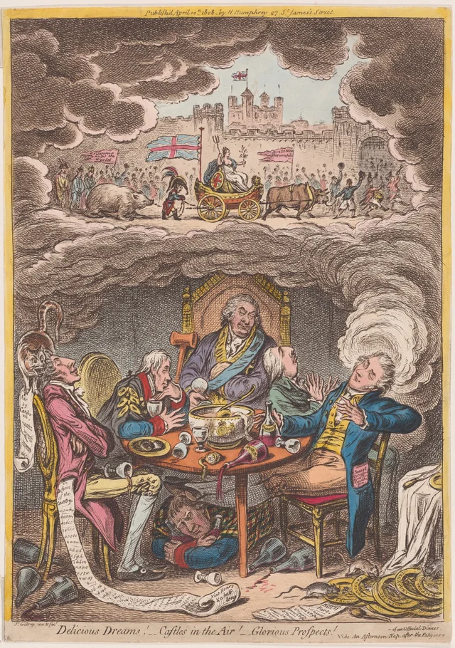 Delicious Dreams! –Castles in the Air! –Glorious Prospects!, James Gillray