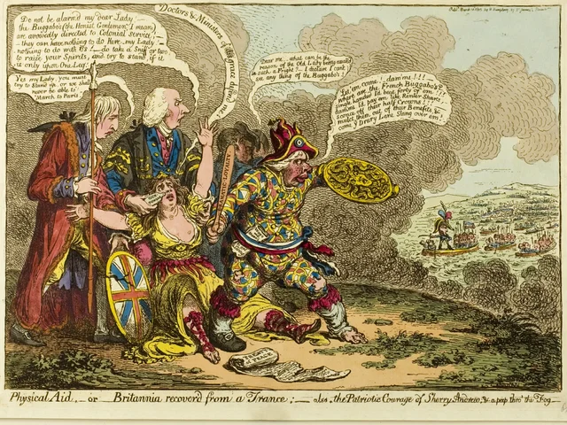 Auxilio médico, o ¡Britania sacada de su letargo!, James Gillray