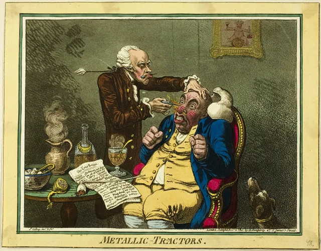 Tractores metálicos, James Gillray