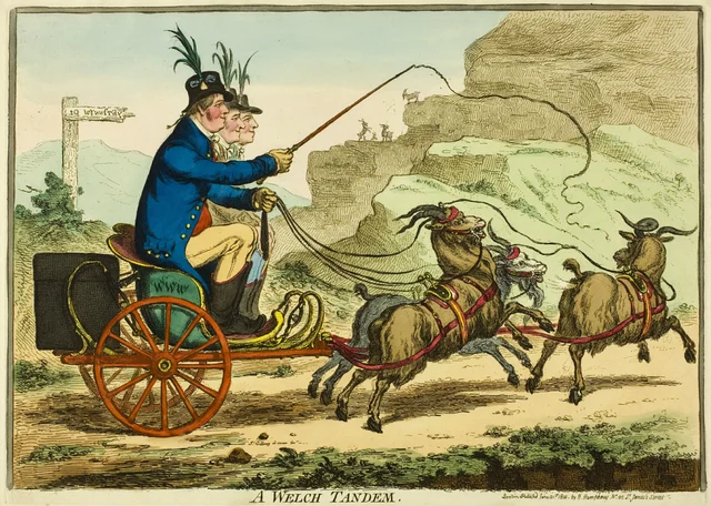 Un tándem galés, James Gillray