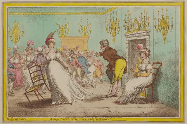 A Broad Hint of Not Meaning to Dance, James Gillray