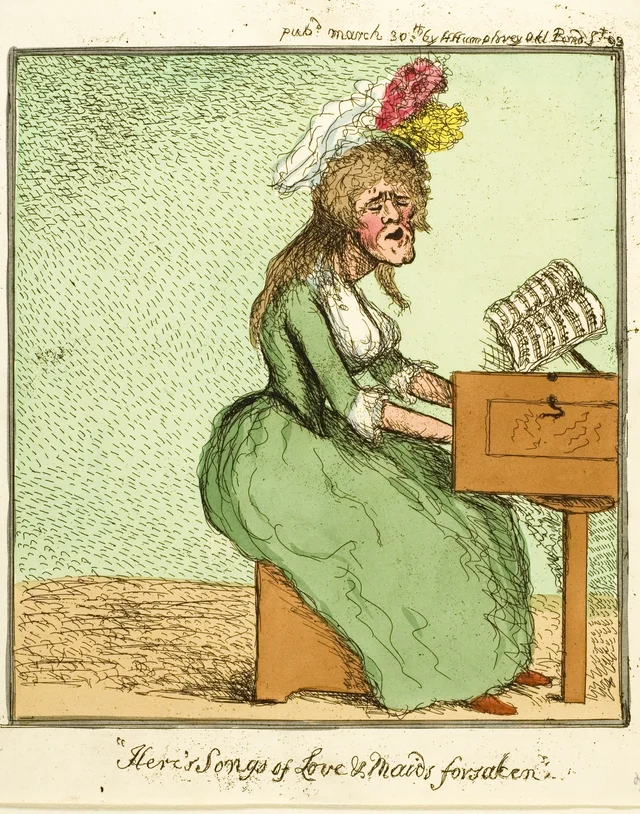 «Aquí hay canciones de amor y doncellas abandonadas», James Gillray
