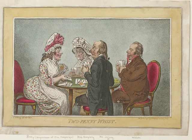 Whist a dos peniques, James Gillray