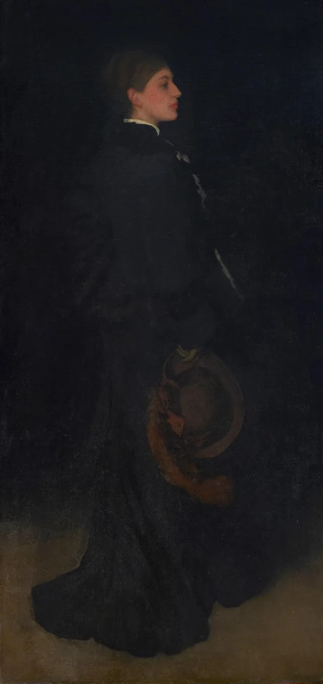 Arranjo em marrom e preto: retrato da Srta. Rosa Corder