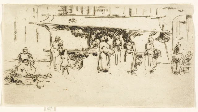 Barraca, praça do mercado, Loches