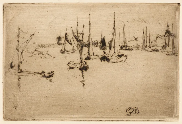 Barcazas, Dordrecht, James McNeill Whistler