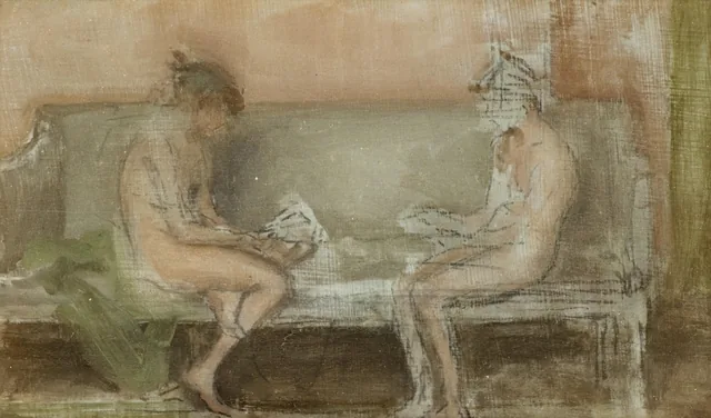 Flesh Colour and Silver: The Card Players, James McNeill Whistler
