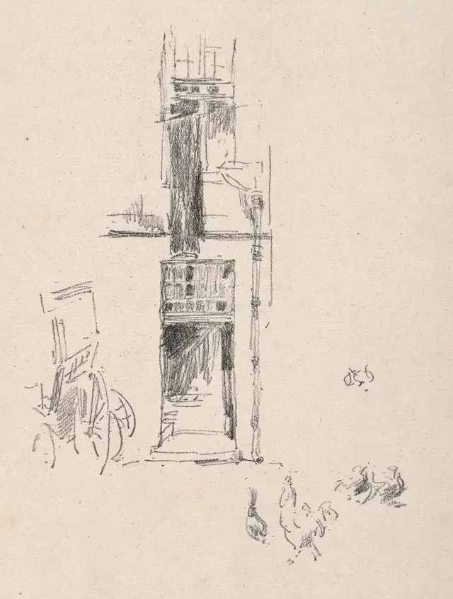 Gallos y gallinas, Hôtel Colbert, James McNeill Whistler