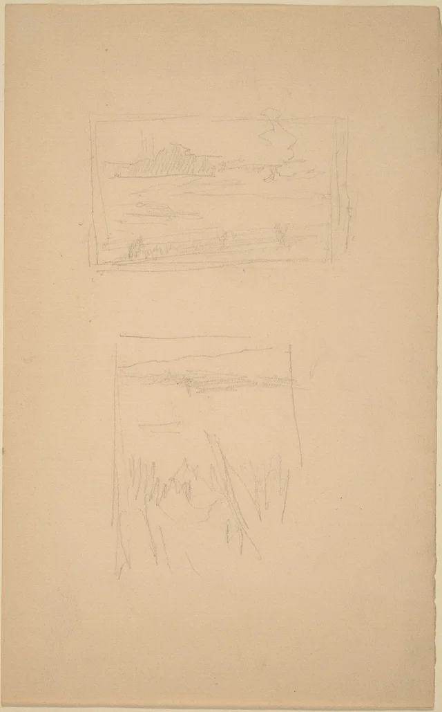 Two Sketches of Landscape Pictures hung at the Society of British Artists
