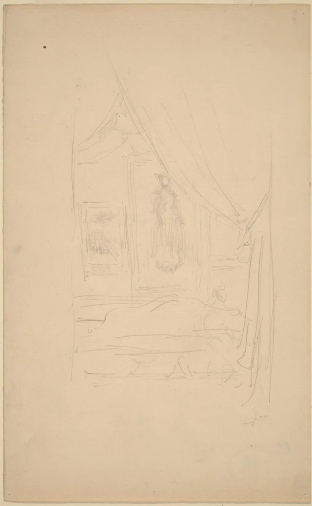 Esboço do Retrato da Sra. Godwin quando exposto na Society of British Artists