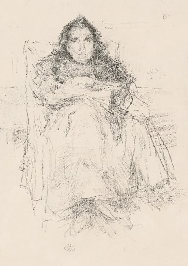 Portrait Study: Mrs. Philip, No. 3 (recto) Portrait Study: Geneviève Mallarmé (verso), James McNeill Whistler