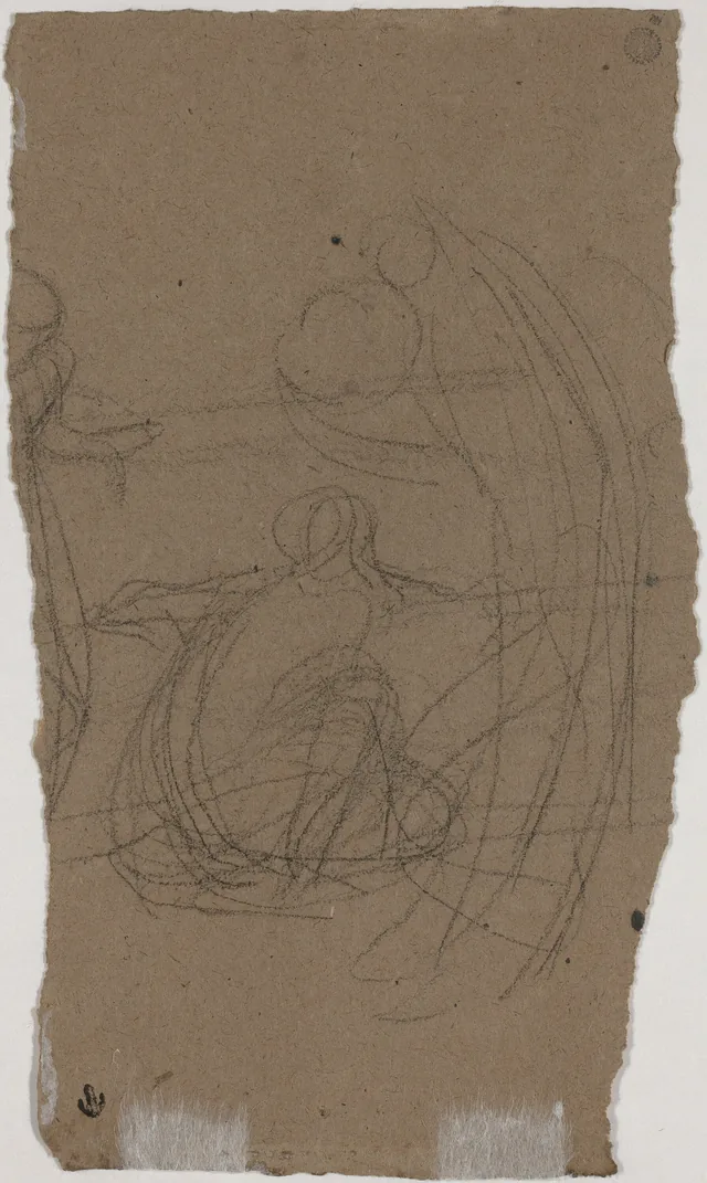 Study for 'Variations in Blue and Green' (verso)