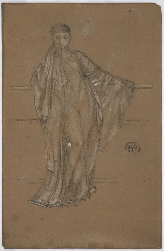 Draped Figure at a Railing