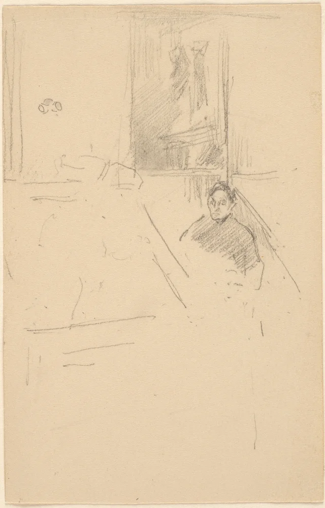 Museum Interior (?) with a Man Seated