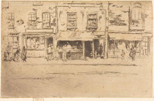The Fish-Shop, Busy Chelsea, James McNeill Whistler