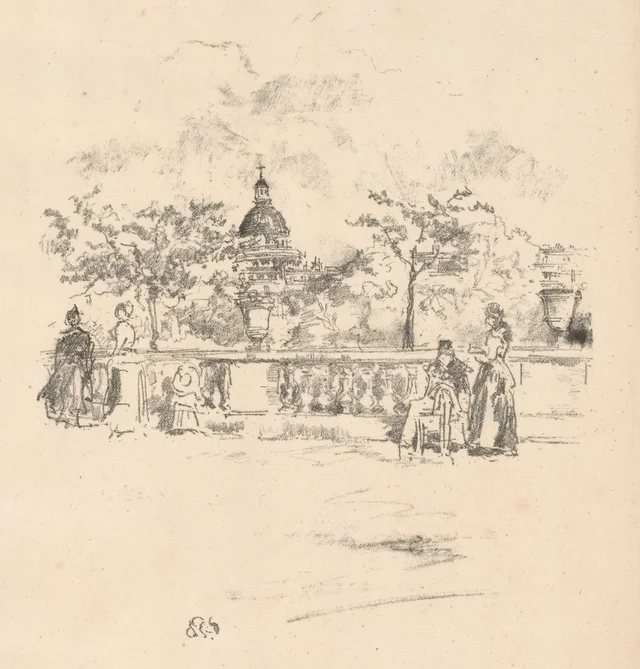 The Pantheon, from the Terrace of the Luxembourg Gardens