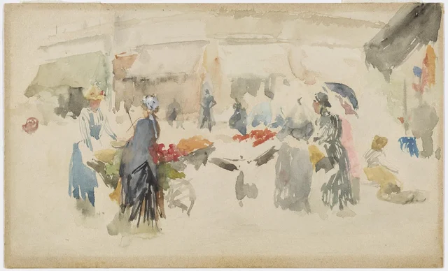 Flower Market: Dieppe, James McNeill Whistler