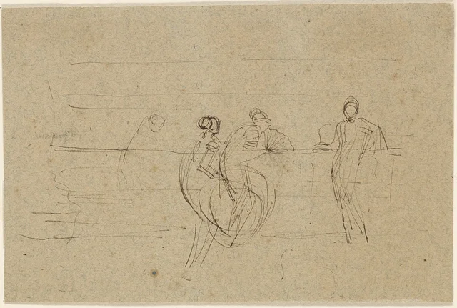 Figuras junto a um Parapeito