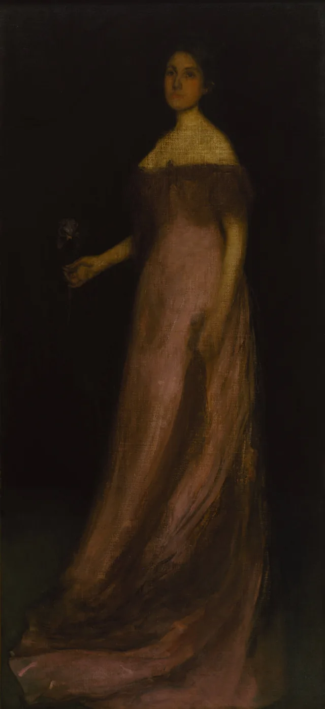 Rosa y verde: el iris, retrato de la señorita Kinsella, James McNeill Whistler