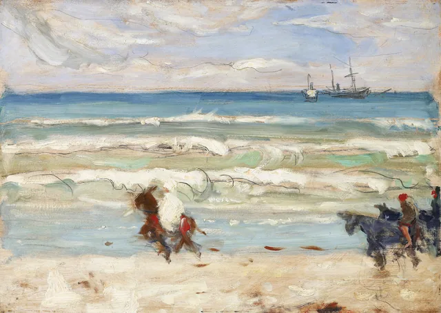 Cena de praia, Tânger, James Wilson Morrice