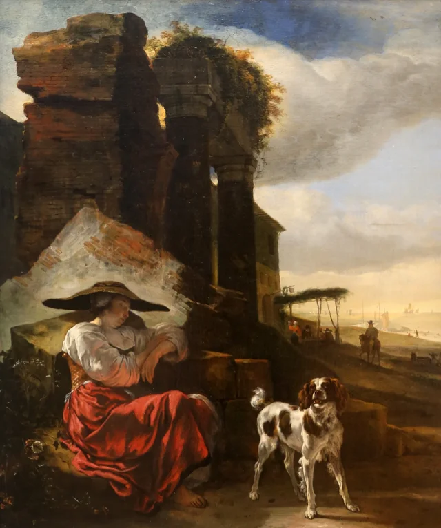 La pastora dormida, Jan Baptist Weenix