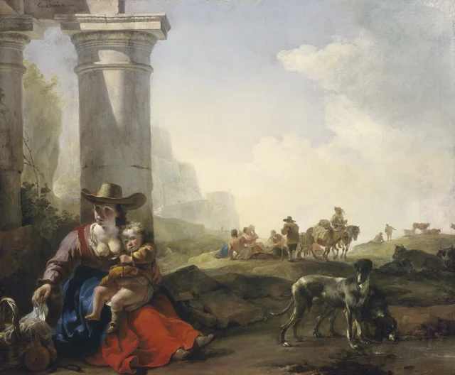 Italian Peasants among Ruins, Jan Baptist Weenix