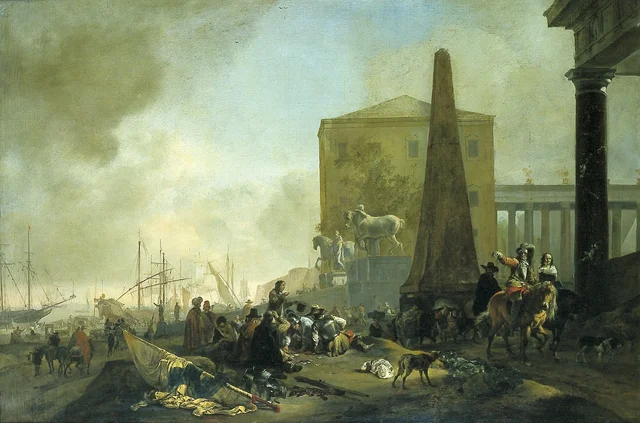 Puerto italiano, Jan Baptist Weenix
