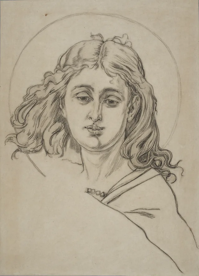 Carton for the polychrome from St Mary's Church - bust of an angel