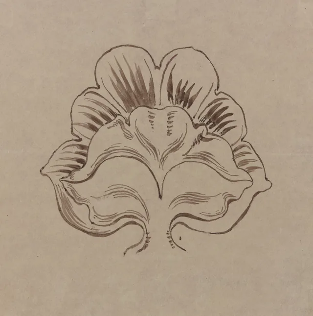 Fleuron. Design for the painted decoration of the chancel of St Mary's Church
