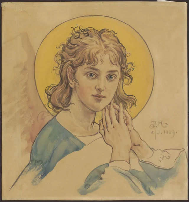 Bust of an Angel; design of a polychrome for St. Mary’s Church in Krakow