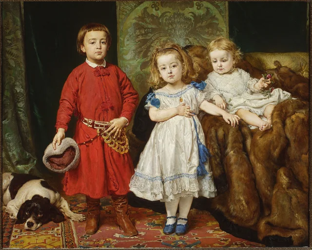 Portrait of artist’s three children: Tadeusz, Helena and Beata