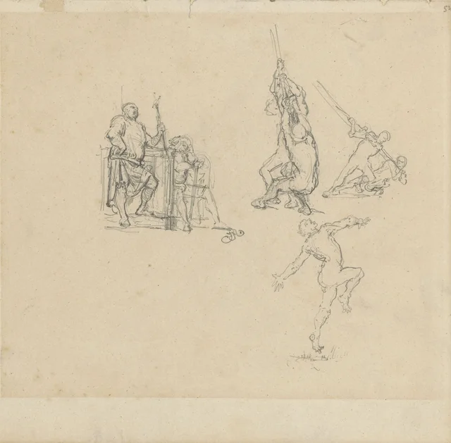 Studies of groups and figures for the painting "The Sigismund Bell"