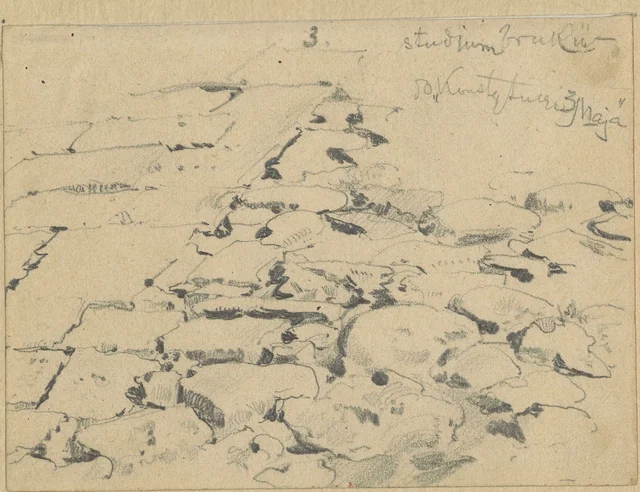 Study of street paving for the painting "The Adoption of the Constitution of 3 May"