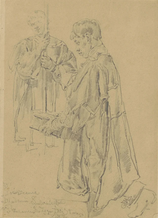 Study for the painting "Bishop Iwo Odrowąż Blesses the Cornerstone of the Church in Iwonicz"