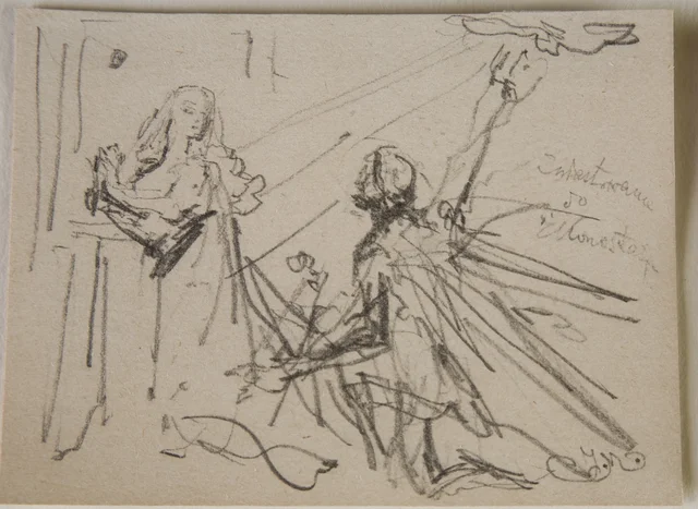 Sketch for the iconostasis of the Uniate church of St Norbert in Kraków - The Annunciation