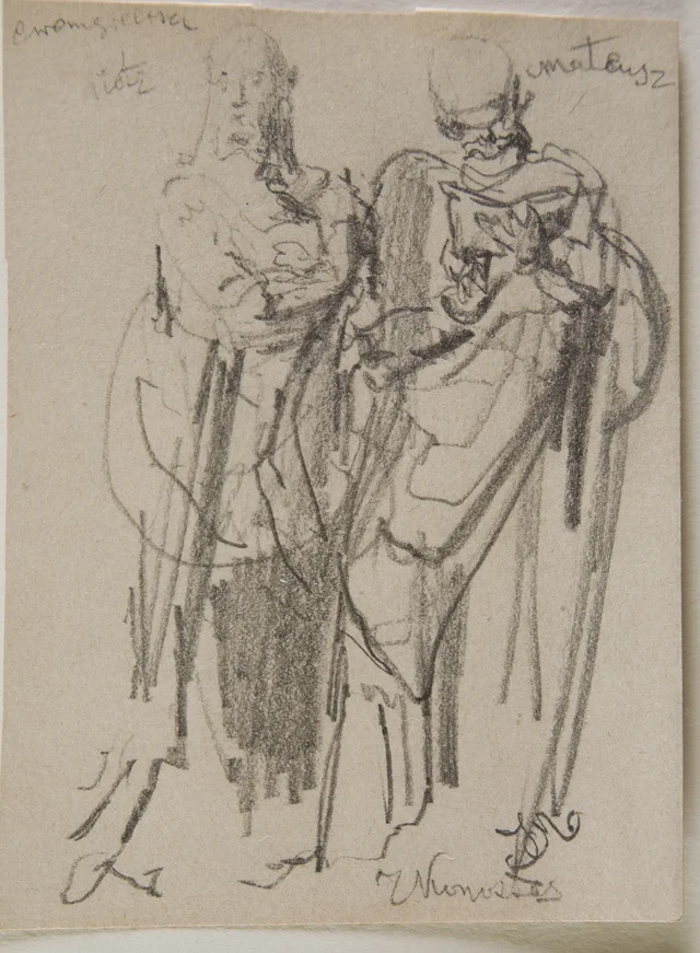 Sketch for the iconostasis of the Uniate church of St Norbert in Kraków - Sts Peter and Matthew