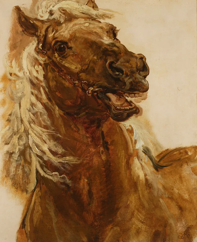 Sketch of horse’s head for the painting “Zamoyski at Byczyna”, Jan Matejko