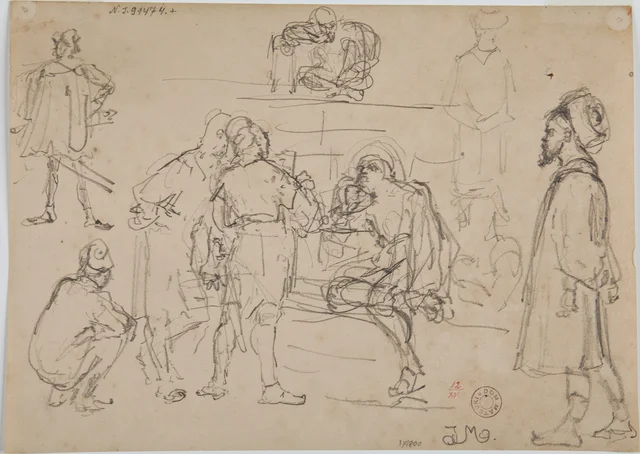 Sketch from the Trip to Constantinople in 1872 – Figures of People
