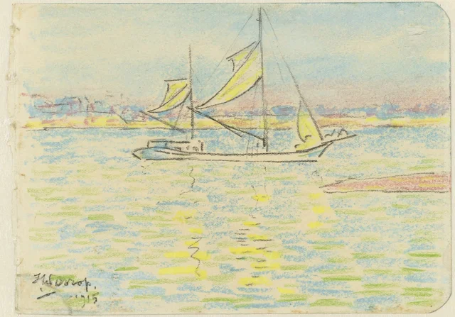 Deux-mâts sur les eaux de Zélande, Jan Toorop