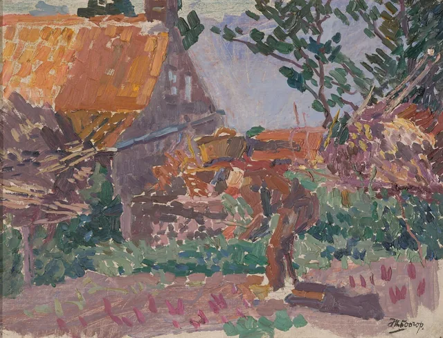 Paysan dans un potager, Jan Toorop