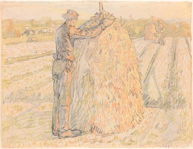 Récolte des pois (« Récolte des haricots »), Jan Toorop