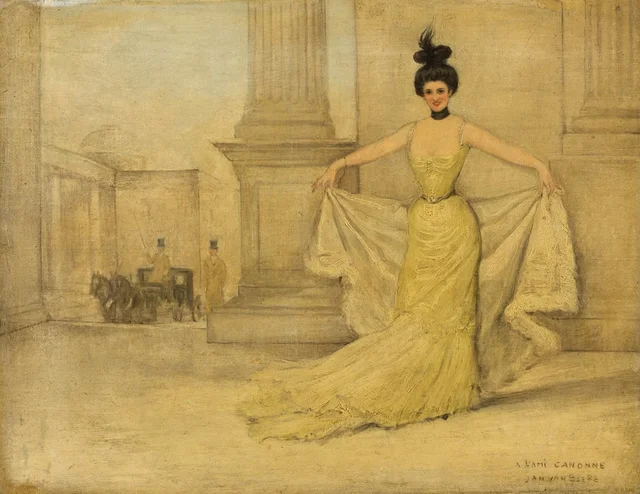 Femme en robe de soirée, Jan Van Beers
